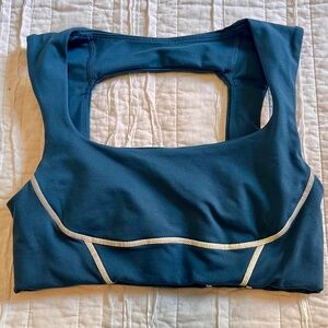 Free People Movement Blue Square-Back Sports Bra – XS